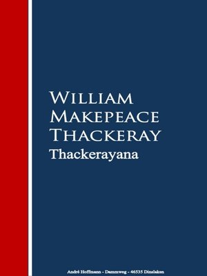 cover image of Thackerayana